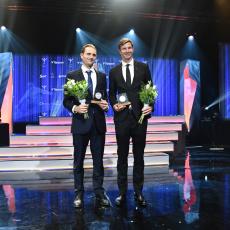 Držitelé plakety za druhé místo v anketě Sportovec roku 2023 Ondřej Perušič a David Schweiner